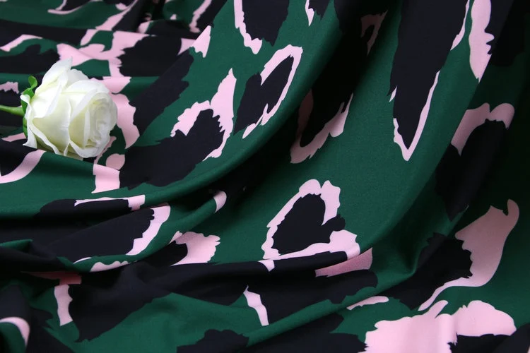 145 см Леопардовый принт Мода тканевая драпировка платье Детская одежда ткань пижамы полиэстер ткань
