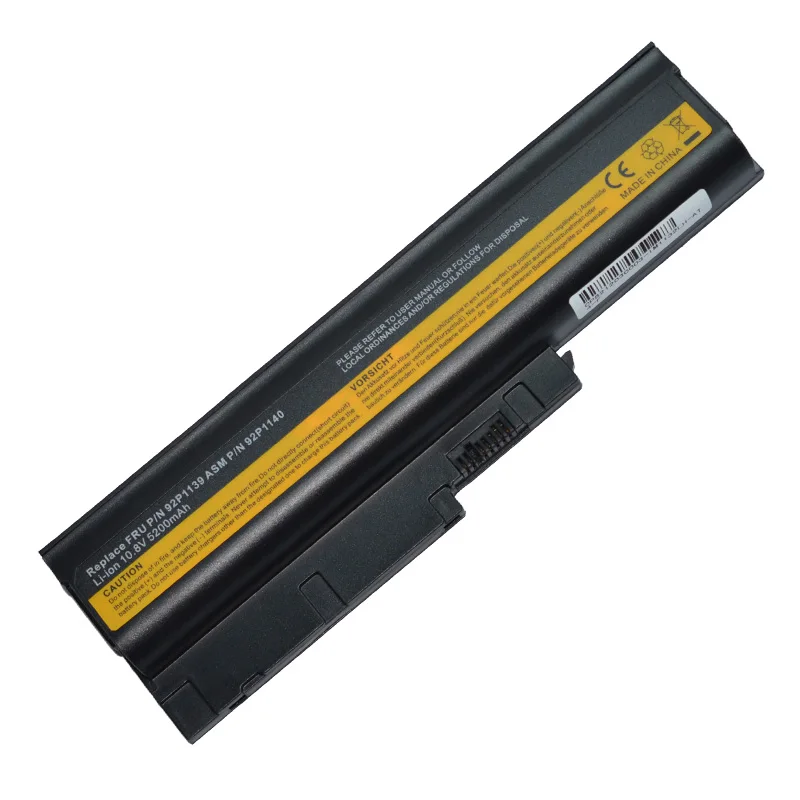 

Laptop Battery For IBM Lenovo Thinkpad T61P R500 T500 W500 Sl500 40Y6799 R60 R60E R61 R61E R61i T60 T60P T61 (14.1 ,15.4 SCREEN)