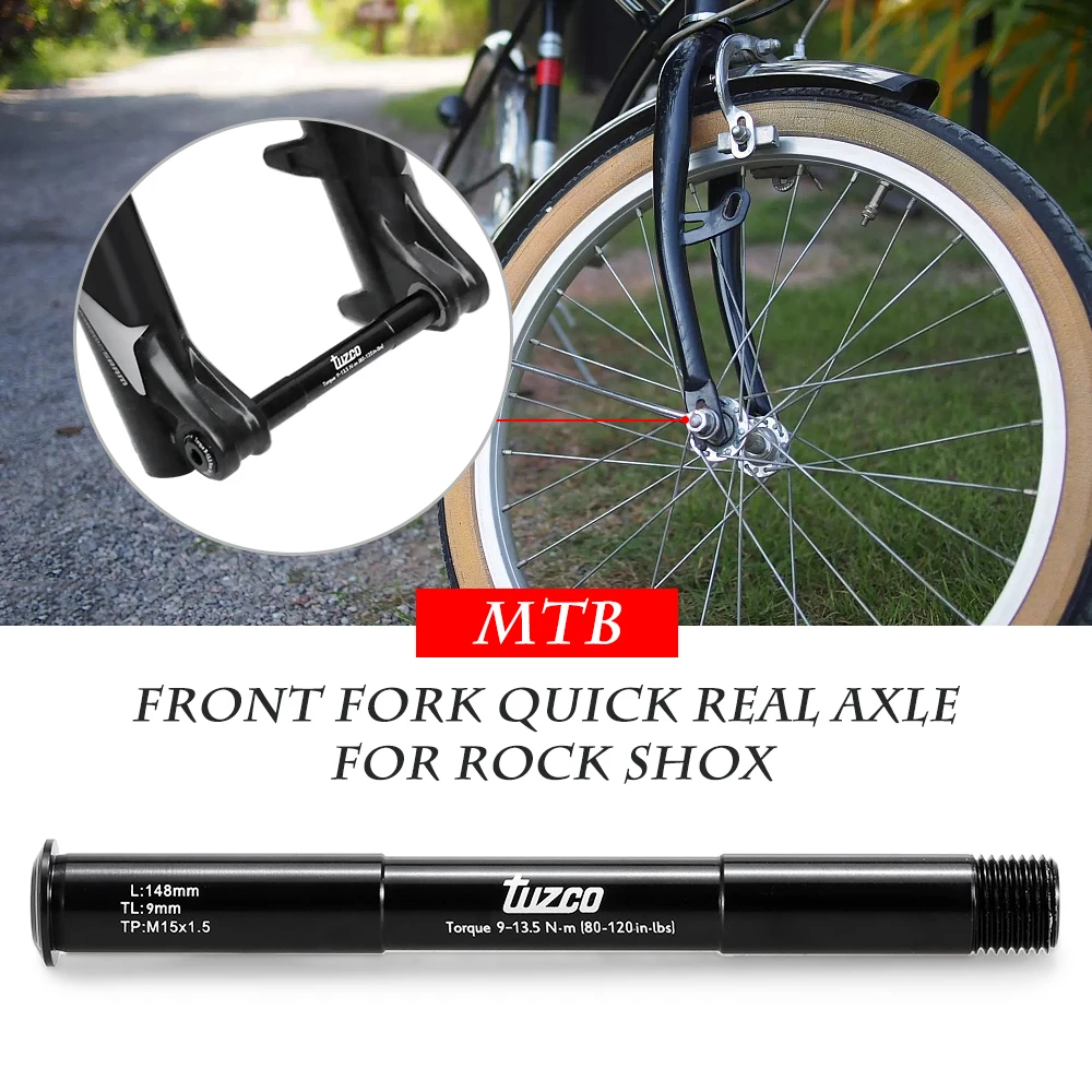 148x15MM Front Hub Axles For Bicycle Bike Skewers Barrel Shaft Quick Rlease Lever Mountain Bike Front Fork Shaft for ROCK SHOX