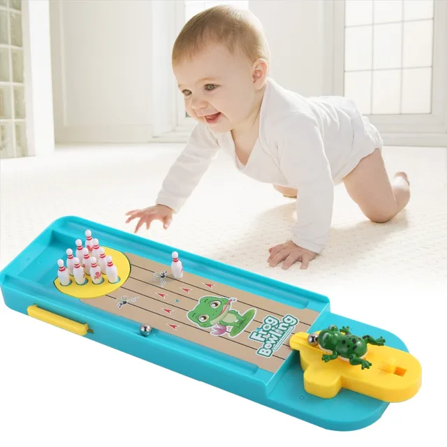 US $4.32 2019 Kids Baby Puzzle Desktop Games Creative Interaction Mini Frog Bowling Platform Pearl Launch Pa