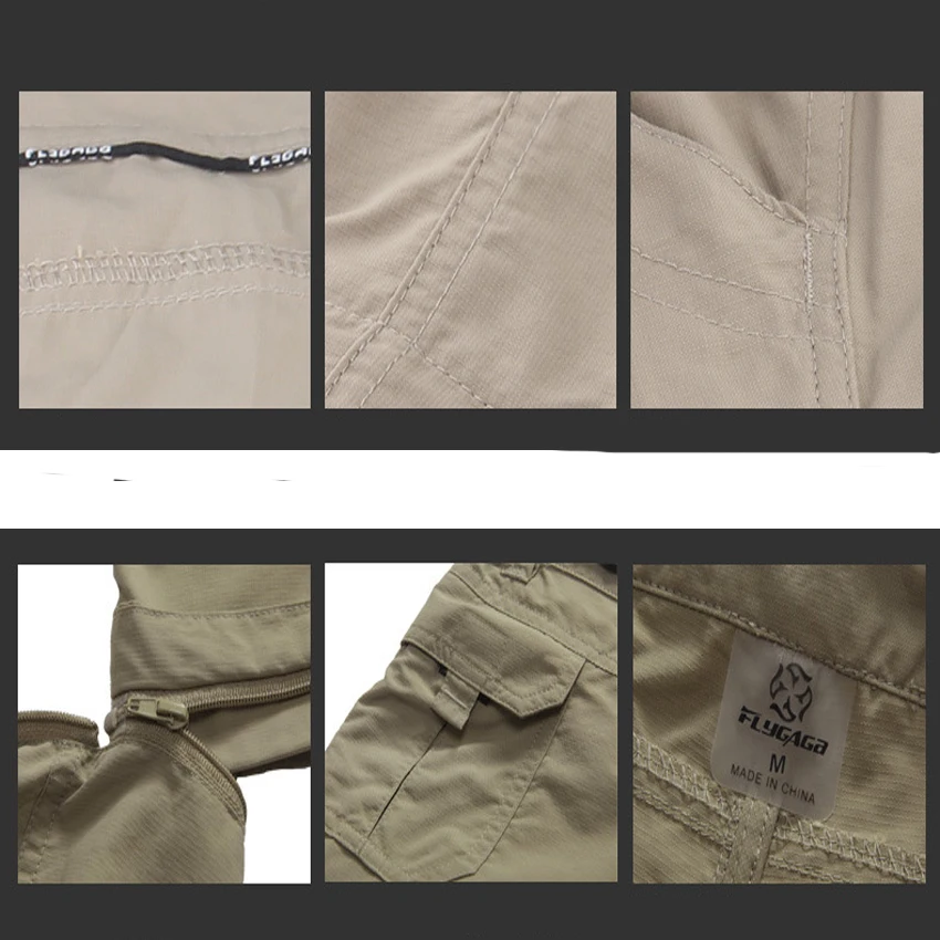 Flygaga niño niña verano rápido seco Softshell Pantalones extraíble exterior Pantalones cortos senderismo camping trekking deporte niños Pantalones mc110