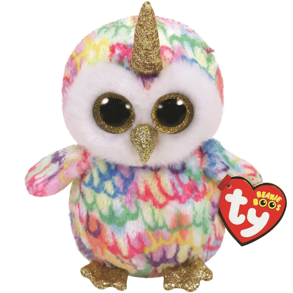 Ty Beanie Boos Enchanted the Owl Unicorn dog Plush Regular Soft Stuffed