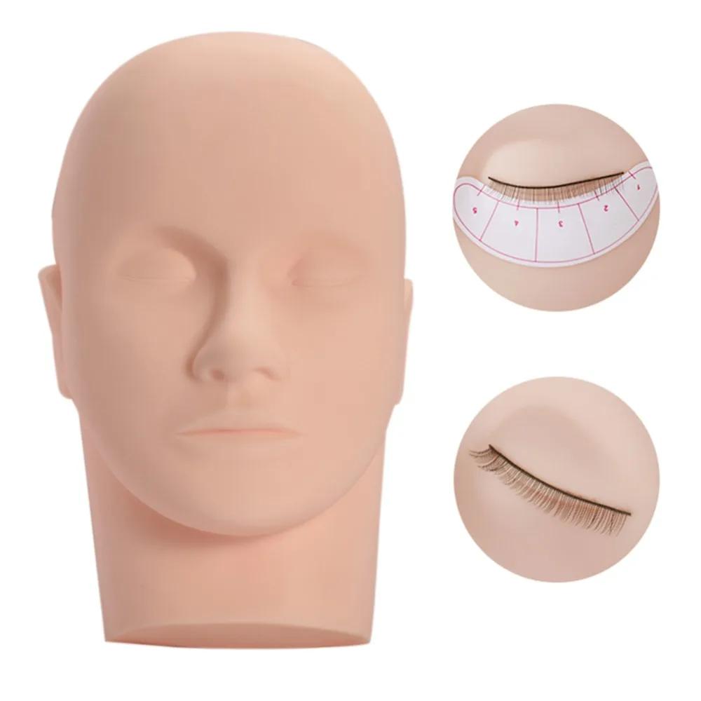 Massage Mannequin Head Flat Eye Facial Eyelash Eyelash Extension Makeup