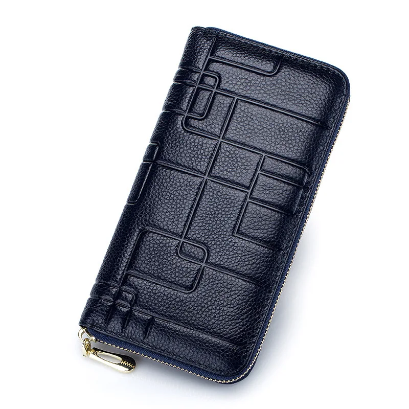 

Fashion Women Striped Wallets Genuine Embossing Cow Leather Clutch Wallet Purses Money Organizer Bag Pouch Card Case Coin Pocket