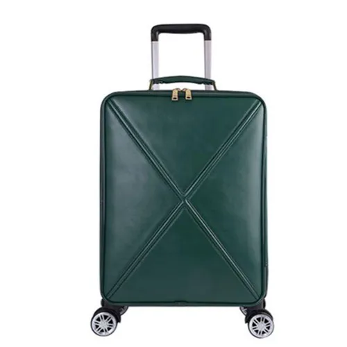 CHENGZHI 1" 20" 2" дюймовый Женский чемодан из ПУ-кожи для посадки, туристические наборы - Цвет: green