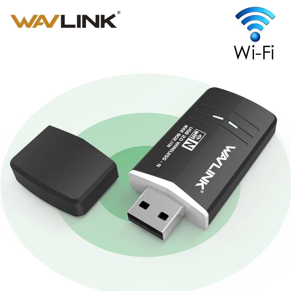 Wavlink N300 беспроводной USB 2,0 WiFi адаптер 300 Мбит/с Мини 2,4G Wifi ключ 802.11N беспроводная сетевая карта Wifi приемник для окна