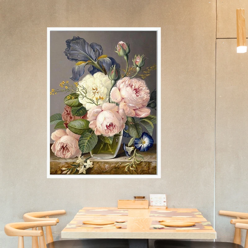 

Meian 5d diy Diamond Painting "Peony" Flowers Picture Full drill kits diamond embroidery Cross stitch 2019 Resin Sale Wall Decor