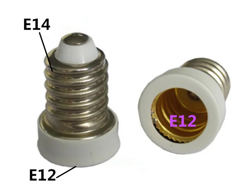 E14 to E12 turn E14 conversion head Lamp Holder Conversion E12 E14 Lamp