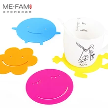 Горячие креативные милые смайлики Нескользящие чайные подставки силиконовые кофейные чашки коврики термостойкие кружки домашние настольные украшения 1 шт