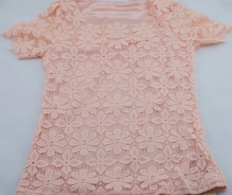 new 2020 fashion lace women shirts blouses Short Sleeve sexy hollow out Women's Clothing plus size S-5XL women tops blusas blouses & shirts