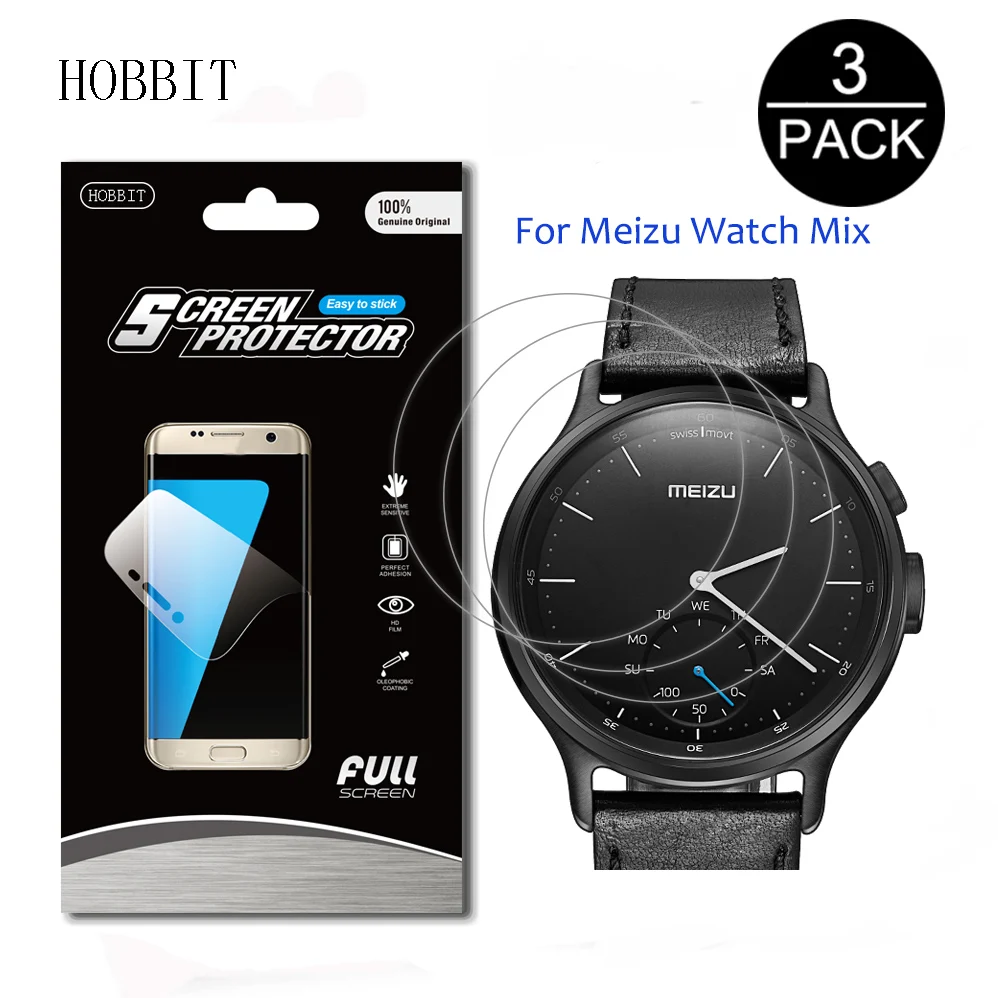 

3Pack For Meizu Watch Mix Smart Watch LCD Screen Guard Explosion-proof Screen Protector Clear Anti-shock Smartwatch Film