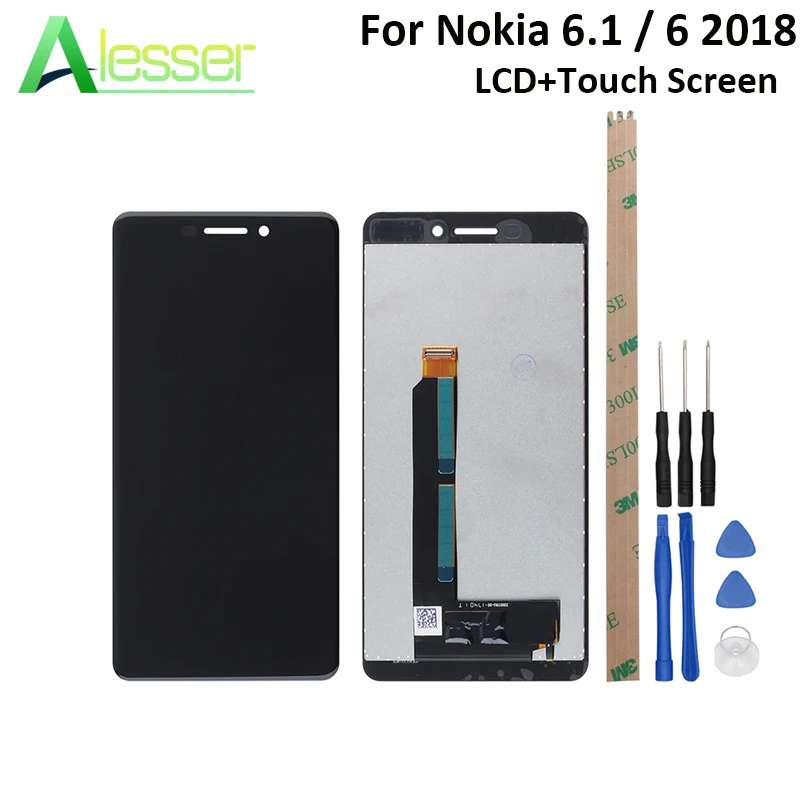 

Alesser For Nokia 6.1 6 2018 TA-1043 TA-1045 TA-1050 TA-1054 TA-1068 LCD Display And Touch Screen Assembly Replacement +Tools