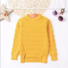 LILIGIRL/однотонный детский вязаный свитер для девочек и мальчиков, шерстяной кашемировый топ, новинка года, Осенняя детская теплая зимняя одежда