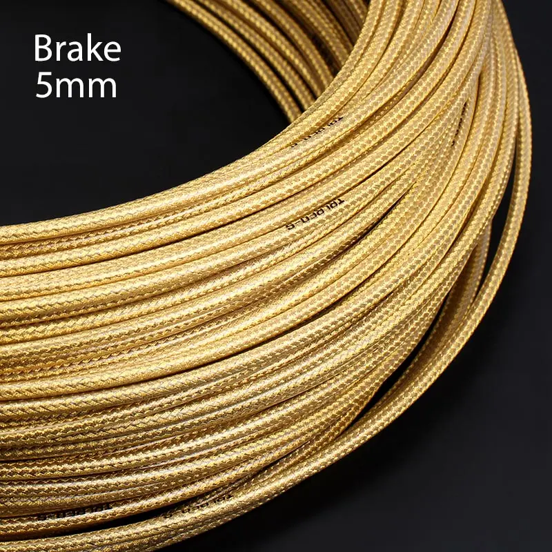 Brake Gold 3 м 5 мм Велосипедный тормозной кабель для горного велосипеда, сменный корпус переключателя, велосипедные кабели, ткацкая линия, Трубная трубка, сменный провод - Цвет: Brake Gold