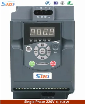 

SJZO 100M Series VFD Variable Speed Drive Smart Water Pump Frequency Inverter 50Hz 60Hz Single Phase 220V 0.75KW Power Converter