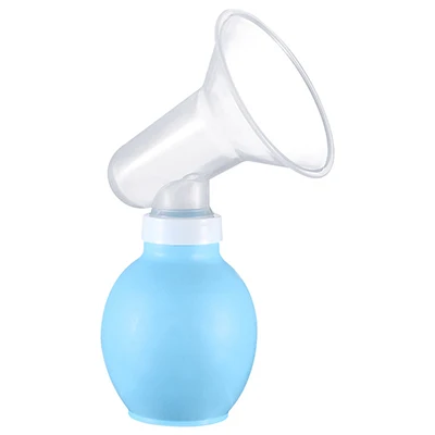 Молокоотсос для малышей и бутылочка молокоотсос грудное молоко мощная ниппельная кормушка устройство кормления насос ручной, для грудного молока - Цвет: Blue