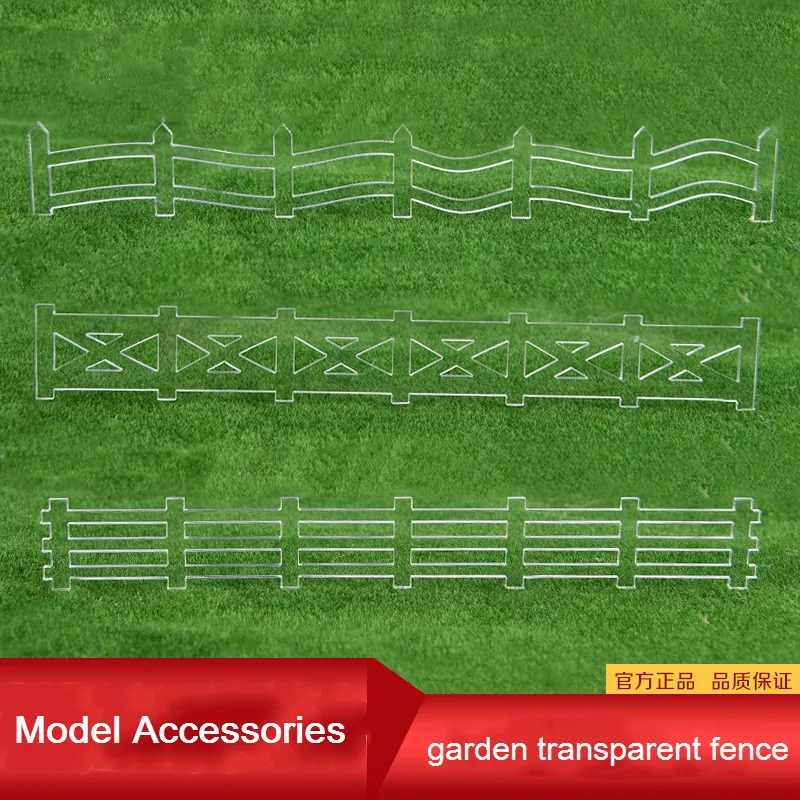 

10pcs Transparent DIY Model Architectural Accessories Garden Fence Acrylic ResinTransparent Railing Outdoor Landscape Layout Kit