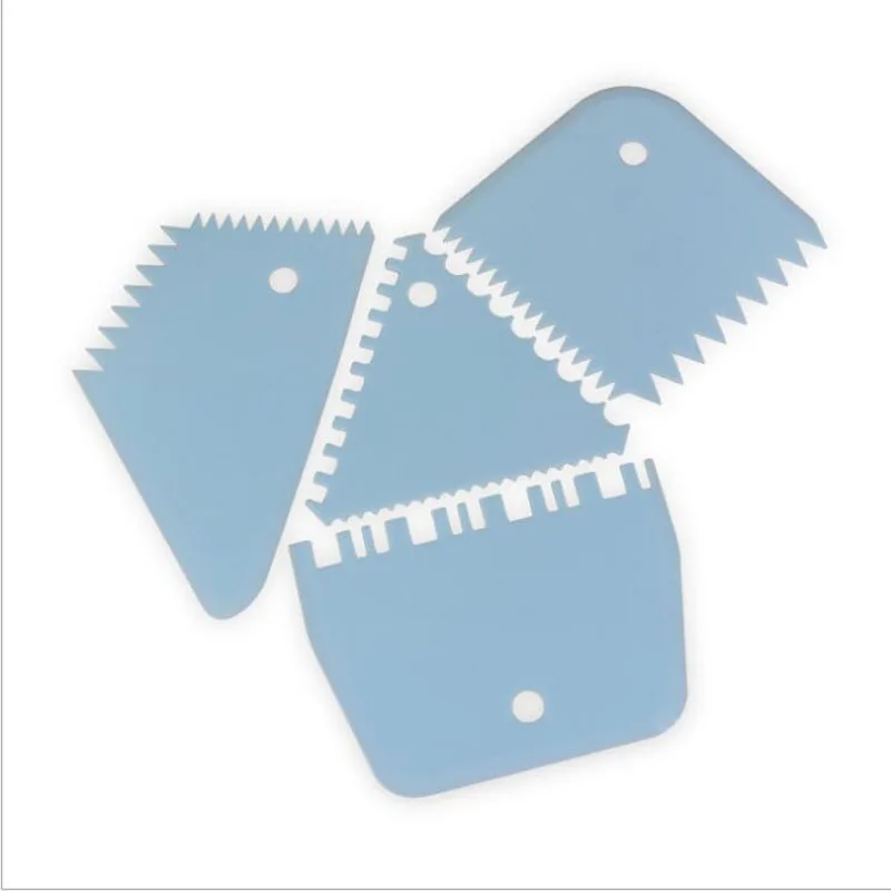 

4PCs/set Plastic Scraper Cake Smoother Edge Side High Quality Decorating Baking Spatulas Tools Fondant pastry cutters