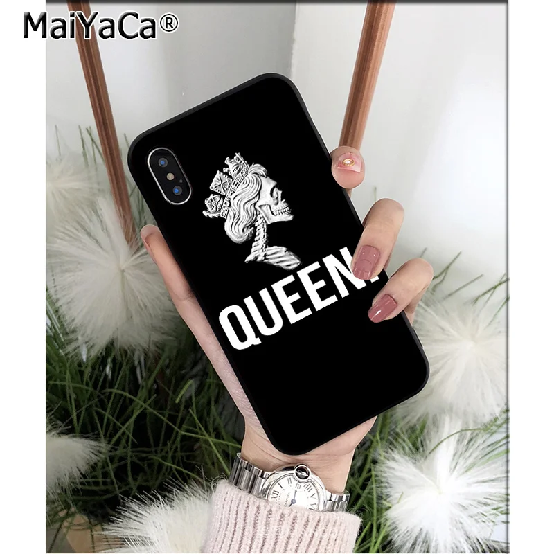 MaiYaCa Crown King queen высококачественный чехол для телефона для iPhone X XS MAX 6 6S 7 7plus 8 8Plus 5 5S XR - Цвет: A3