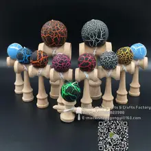 200 шт. Crack Kendama 12 см Забавный японский бук игровой мяч Красочные PU Краски дань Профессиональный мини