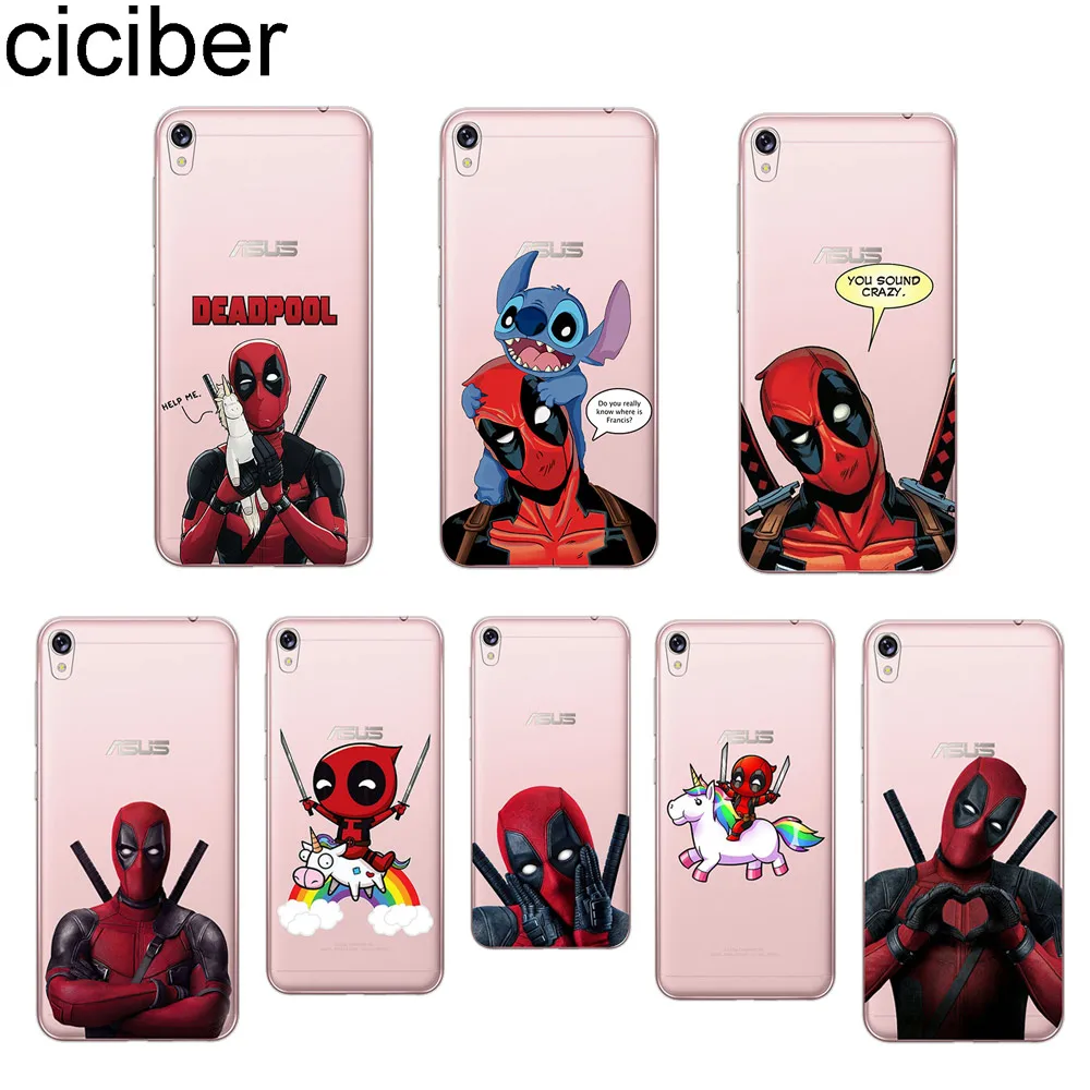 

ciciber Marvel Deadpool Phone Case for ASUS Zenfone 3 Max ZC520TL Cover for ZenFone Live 3 GO ZB501KL ZB500KL Soft TPU Coque