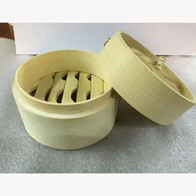 2 шт. 3,5 дюймов бамбуковая мини-пароварка корзина с крышкой для супа мяса пельменей baozi dim sum растительные паровые инструменты для приготовления пищи vaporera bambu