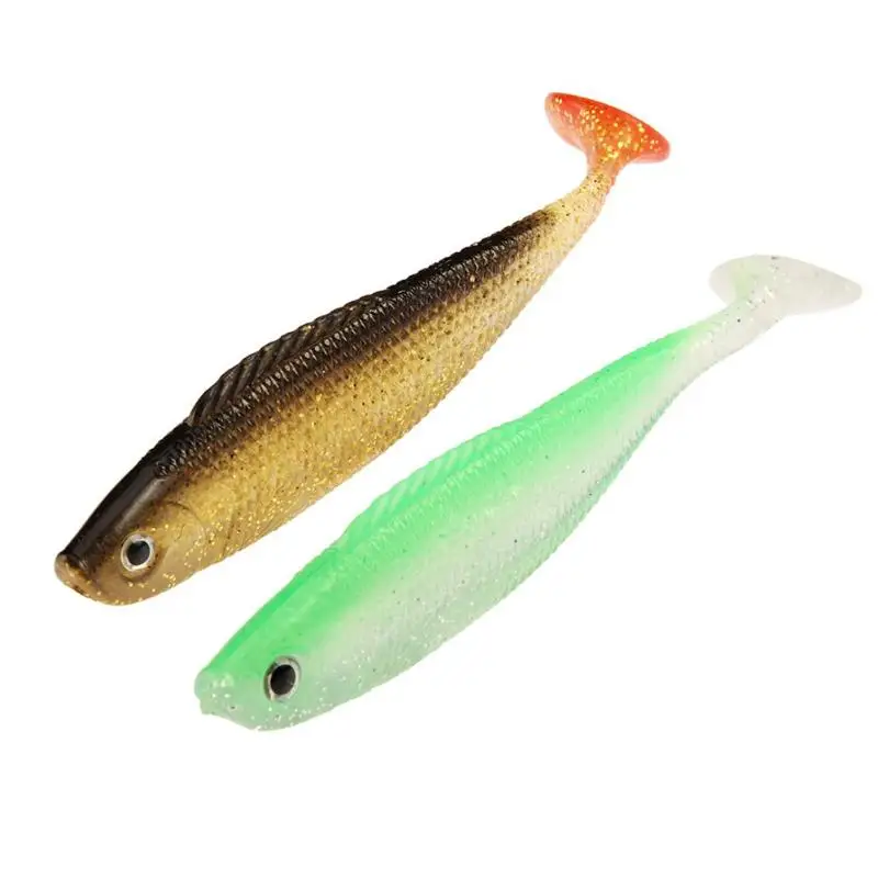

14g/12cm Soft Fishing Lures Dual Color T Tail Soft Fishing Lure Artificial Bait Highly simulated Fishing Tackle
