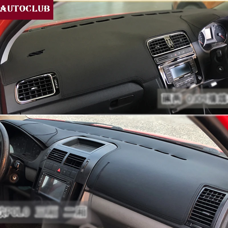 Для Volkswagen VW Polo 2002-2017 кожаный коврик для приборной панели накладка модель 2010 2011 2014