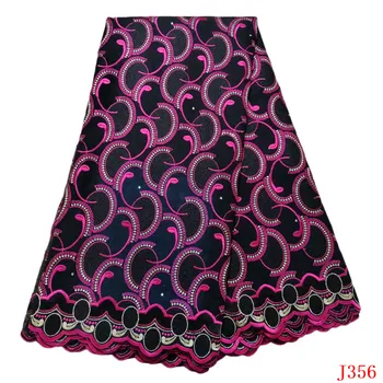 

African Lace Fabric 2019 High Quality Lace 5 Yards Nigerian Cotton Embroidery Dress Lace Swiss Voile Lace in Switzerland HA356