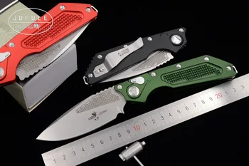 

JUFULE 2019 D2 blade Aluminum handle outdoor tactical camping hunt EDC tool folding dinner kitchen knife