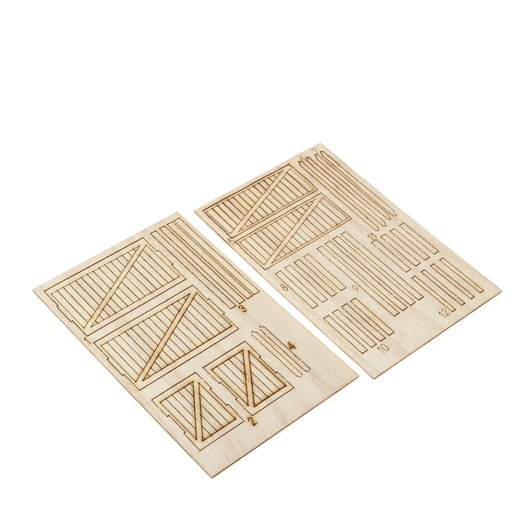 2pcs 1:35 Soldier Wooden Box Model Military Scene Building DIY Unassembled Parts