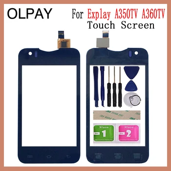 

OLPAY 3.5'' 100% New Mobile Touch Screen For Explay A350TV A360TV Touch Screen Front Glass Digitizer Free Adhesive And Wipes