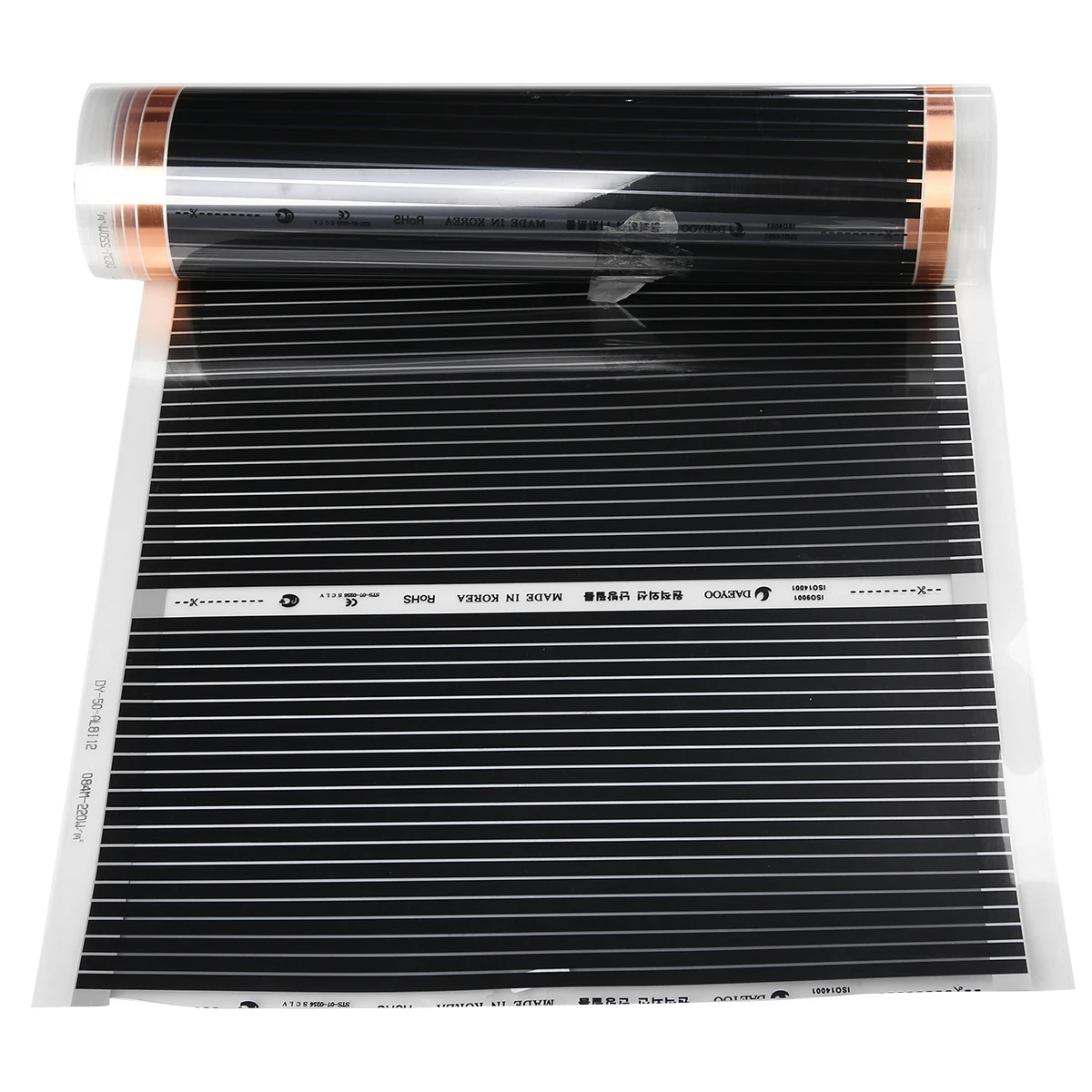 220V Electric 60 Degree Home Floor Infrared Underfloor Heating Warm Film Mat Household Electric Heating Pads Mayitr 50cmx2m