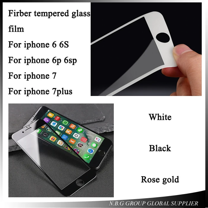 

10pcs/lot Full Screen Protector carbon fiber Tempered Glass For iPhone 8 7 6 6s case Soft 3D Curved Cover GLass for iPhone 8