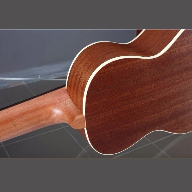 Tanie Acouway 28 cal gitara Guitalele Guitarlele ukulele Sapele ciała 6 Strings 18 progi klasyczne pokrętło z opcjonalnym torba, tuner, capo