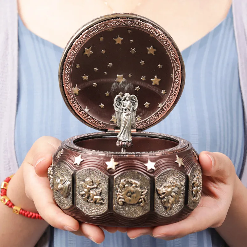 

12 Sign Music Toy Castle in the Sky Luminous Glowing Balls with Sankyo Mechanism Divination Tools Valentine's Day Gift for Women
