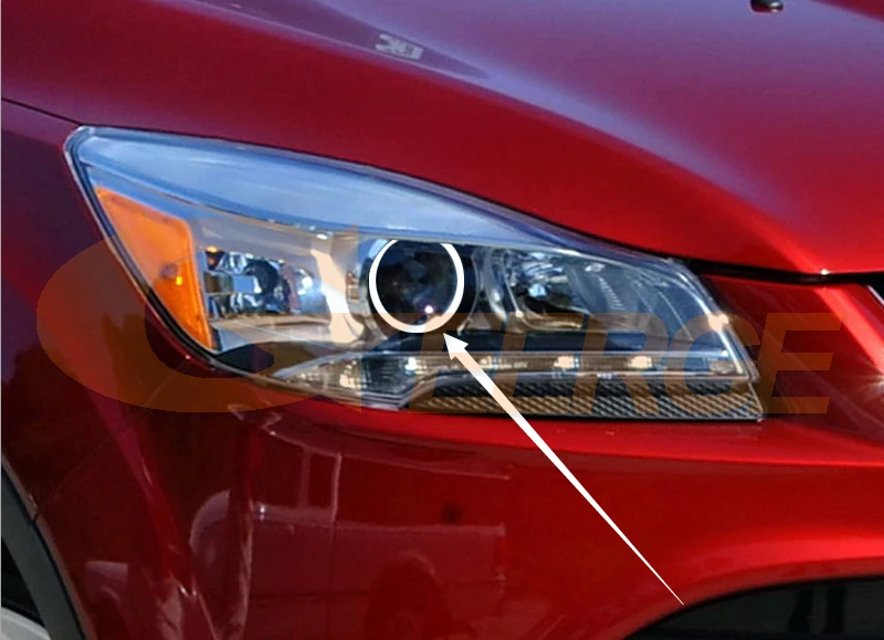 Для Ford Escape kuga 2013 ксеноновые фары отличное Ультра яркое освещение CCFL ангельские глазки комплект Halo Кольцо