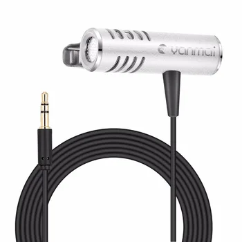 

Yanmai Professional Clip-on Lapel Mic Lavalier Omni-directional Double Condenser Microphone for Smartphone Mobile phone and PC