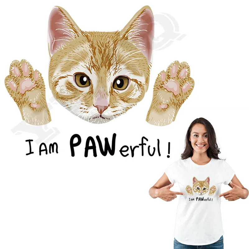 

Iron-on Transfer Patches For Clothes Cat Patch DIY Heat Transfer Accessory Washable Printing Heat Press Appliqued