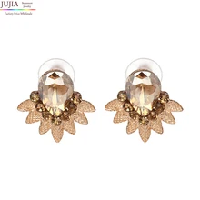 JUJIA, хорошее качество, 7 цветов, трендовые Модные женские простые маленькие простые Винтажные серьги с кристаллами для женщин, ювелирные изделия