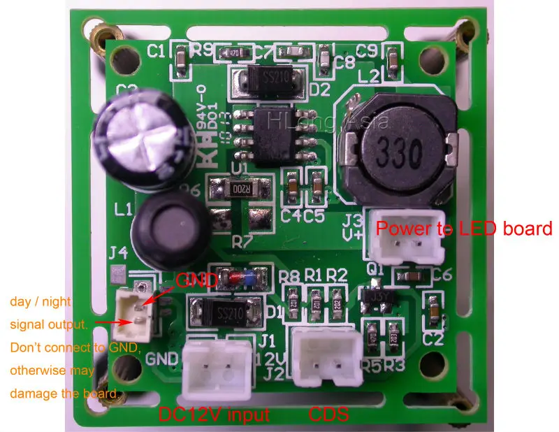 Laser Infrared 12x IR LED board for CCTV cameras night vision (76mm diameter)