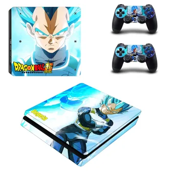 

Dragon Ball Super PS4 Slim Skin Sticker Vegeta Stickers Decals Cover for PlayStation4 Slim Console and Two controller skins