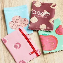 1 шт., модный креативный Кошелек для монет, конфетные закуски, Женский кошелек из искусственной кожи на молнии, сменный кошелек, держатели для кошельков, мини-сумочка для денег, подарок для детей