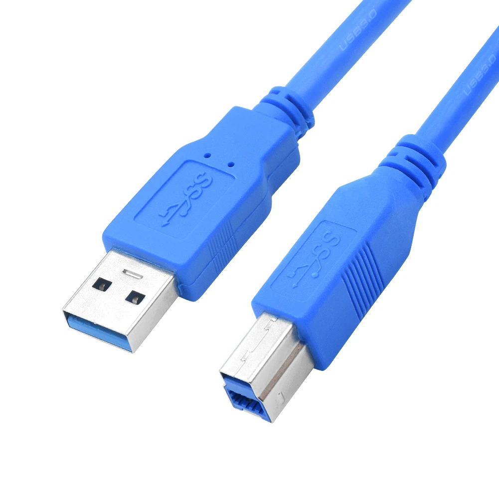 Сканер Принтер USB 3,0 кабель для передачи данных высокой Скорость 5 Гбит/черный/синий 0,3/0,5/1/1,8/3/5 m для Canon hp Dell WD Arduino Brother