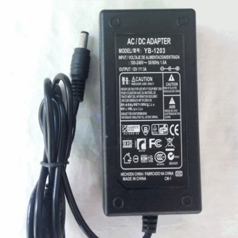 Источник питания AC110 ~ 220V 12V 3A 36W адаптер трансформатор с проводным кабелем для
