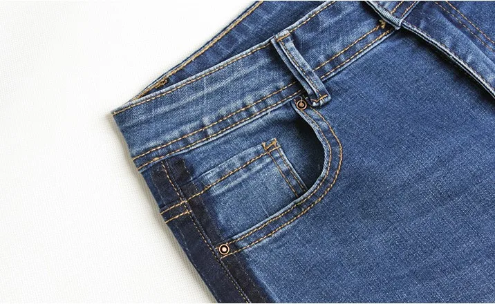 CatonATOZ 2138 женские полосатые джинсы пуш-ап для женщин с вышивкой, Эластичные Обтягивающие джинсы с неровным подолом, женские брюки