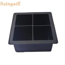 4-полость большие силиконовые напиток кубика льда Пудинг Для желе для мыла плесень лоток nmuffa del джелато Моул de крем glaceemolde del он! 2