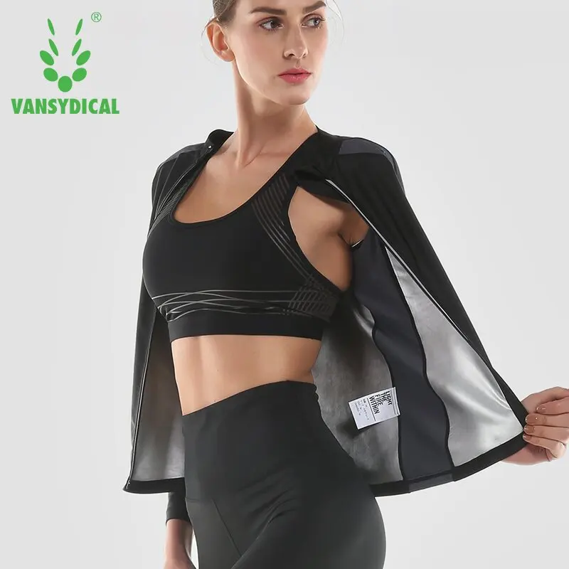 Женская спортивная куртка Vansydical теплая для бега занятий йогой фитнесом