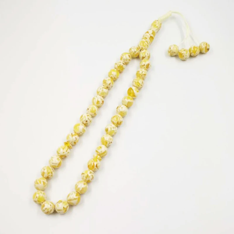 Аромат Tesbih Ambers желтый цвет Мужские Tasbih исламские четки Sobh Mulsim Ароматические браслеты
