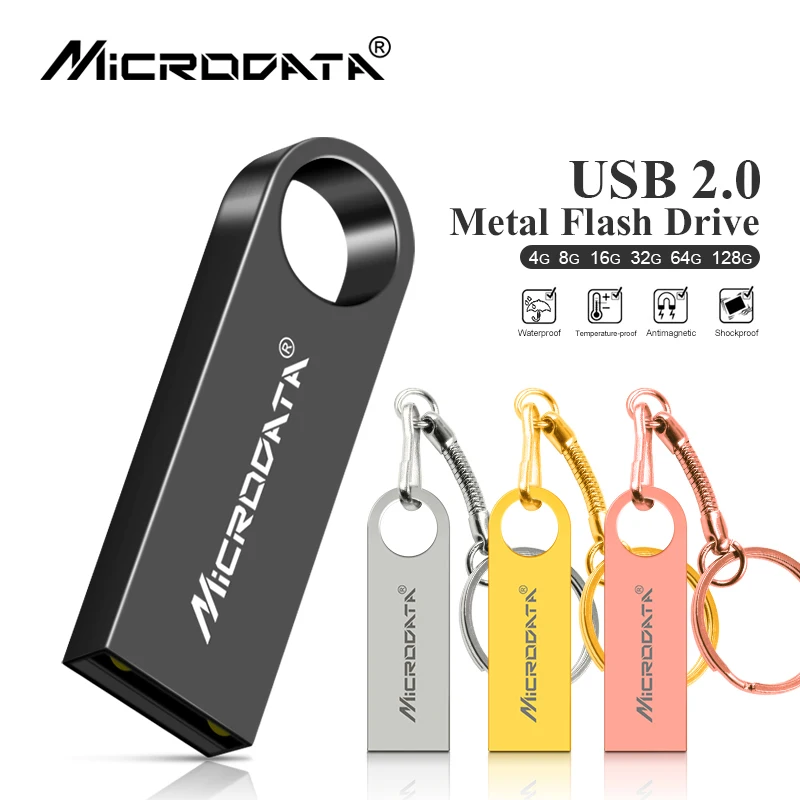 Бренд MicroData, USB флеш-накопитель, 16 ГБ, флеш-накопитель, 32 ГБ, 64 ГБ, 128 ГБ, флеш-накопитель, флеш-карта памяти, 8 ГБ, U диск, cle, usb с брелоком